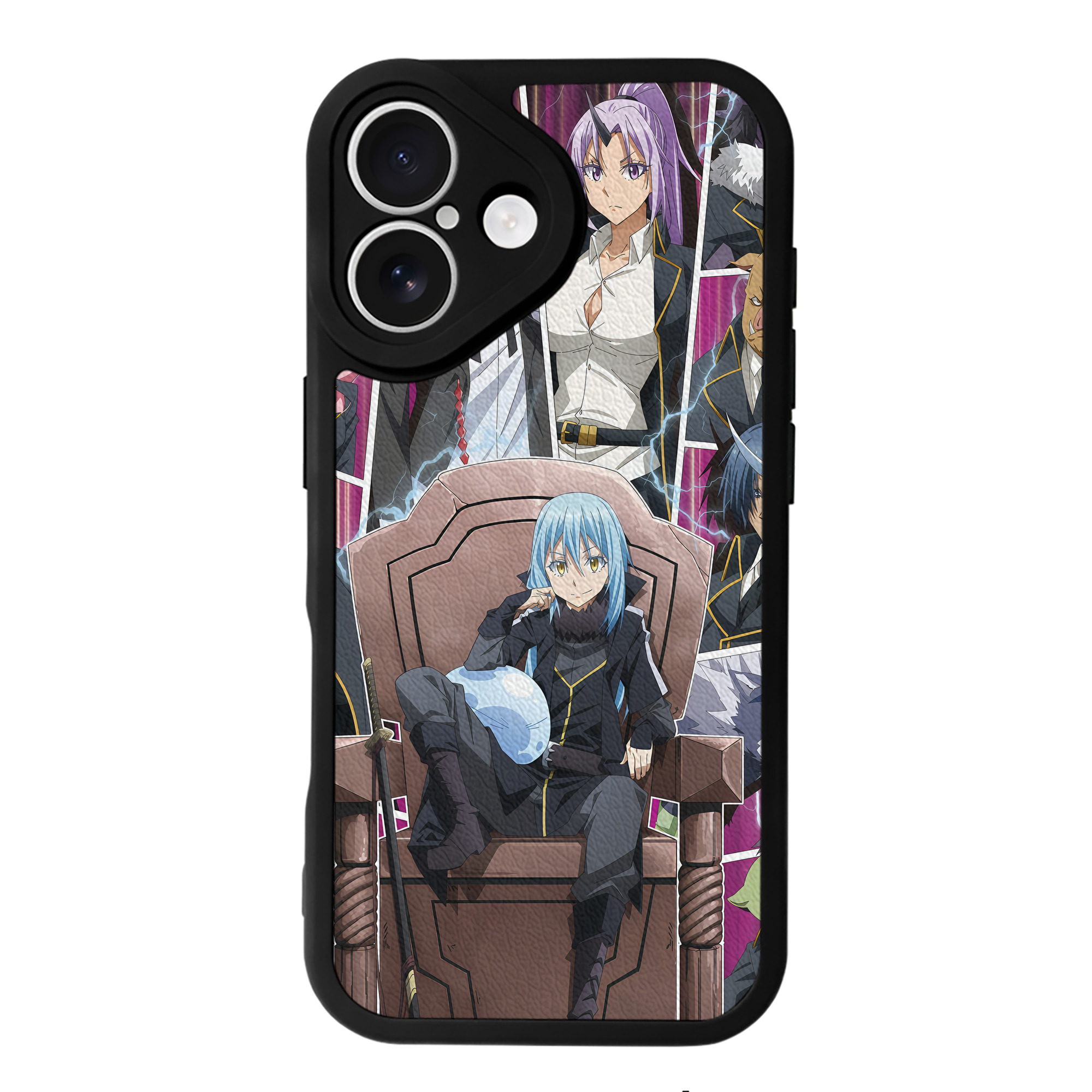 （画像用） 転スラ Regarding Reincarnated to Slime 【iPhone 16シリーズ対応】シリコンスマホケース（レザー調） 材質：シリコン